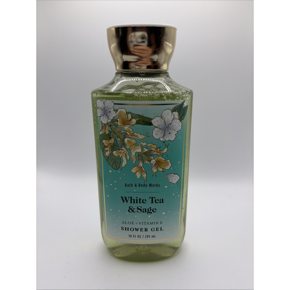 Bath & Body Works WHITE TEA AND SAGE Shower Gel 10 oz - New